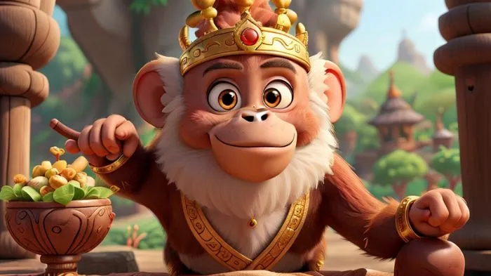 4. खोज के सफर में बंदर राजा (Class 2 Short Moral Stories in Hindi)